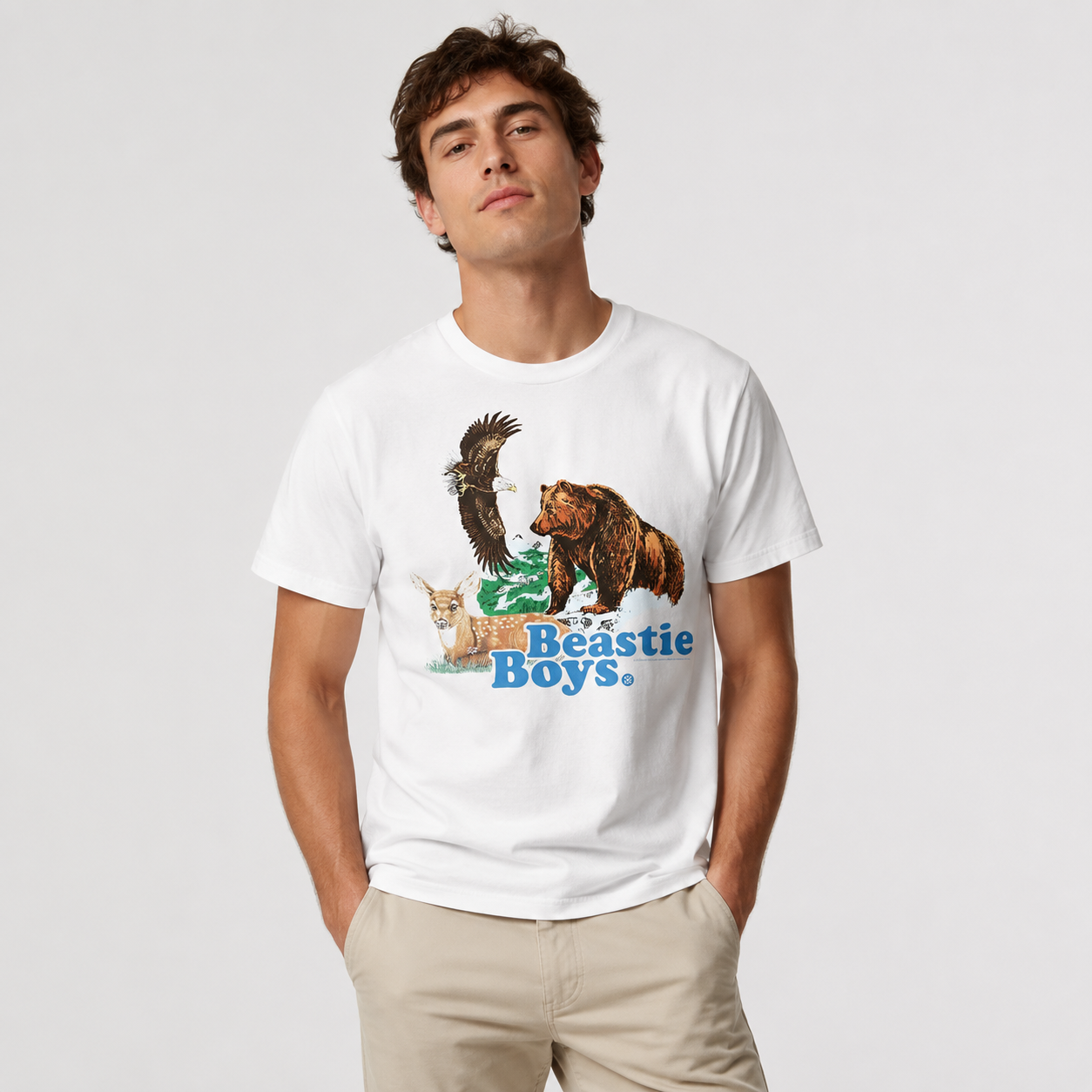 Polera Men Beastie Boys Great Outdoors White
