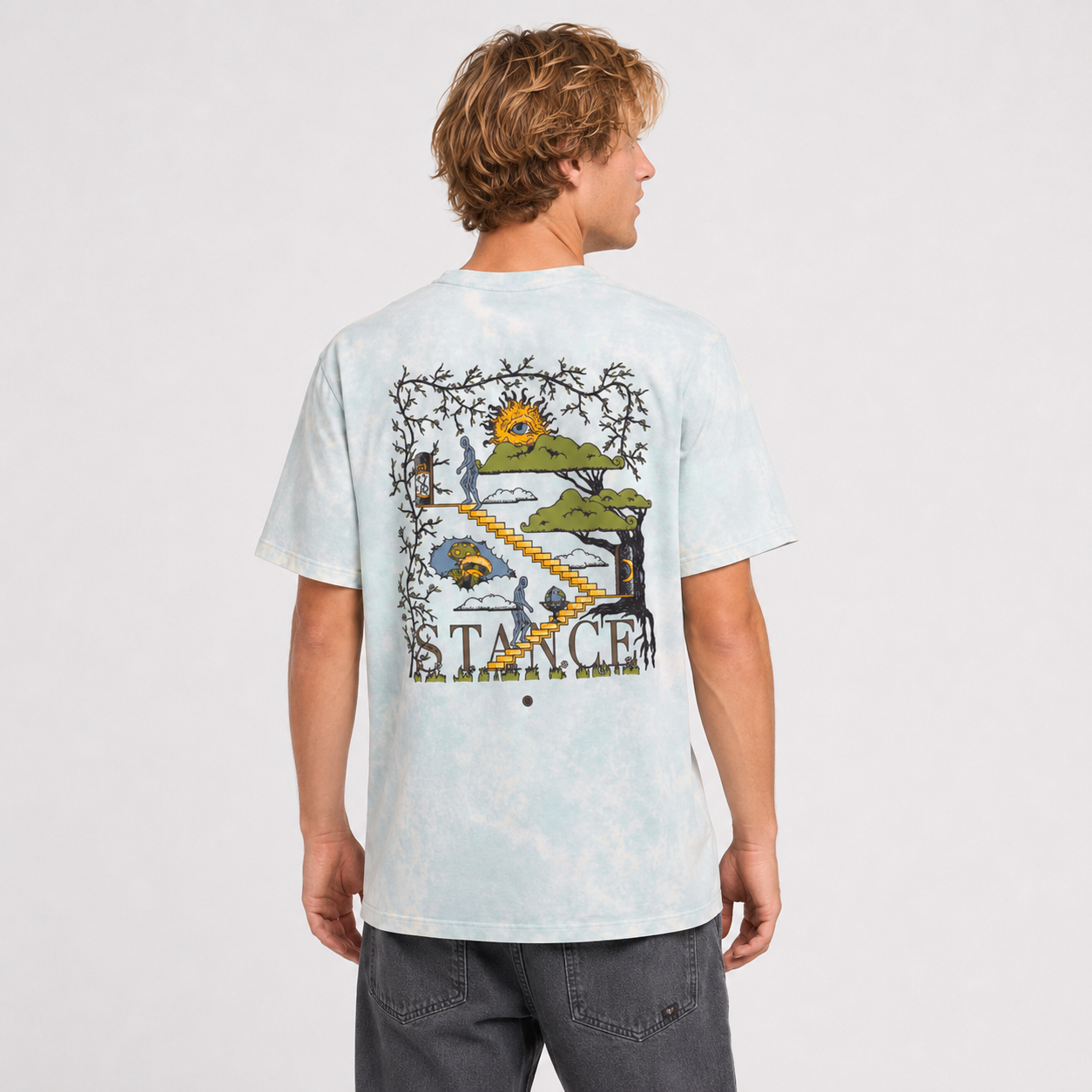 Polera Stance Sol Blue Washed