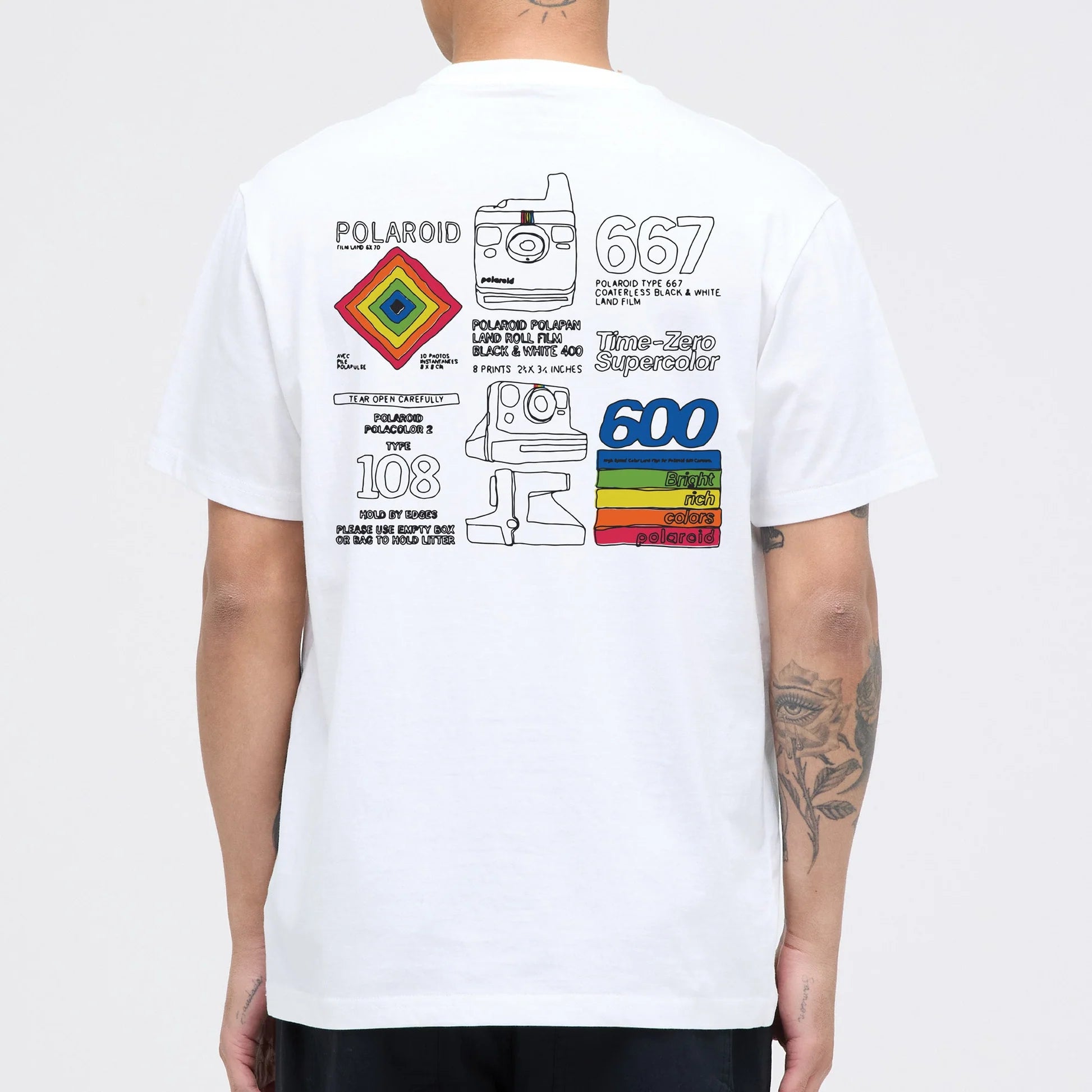 Polera Stance Polaroid Cartridge White