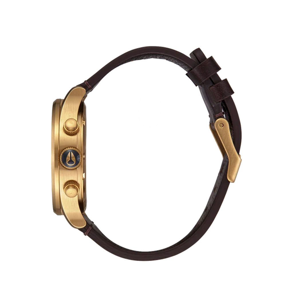 Reloj Sentry Chrono Leather Gold Indigo Brown
