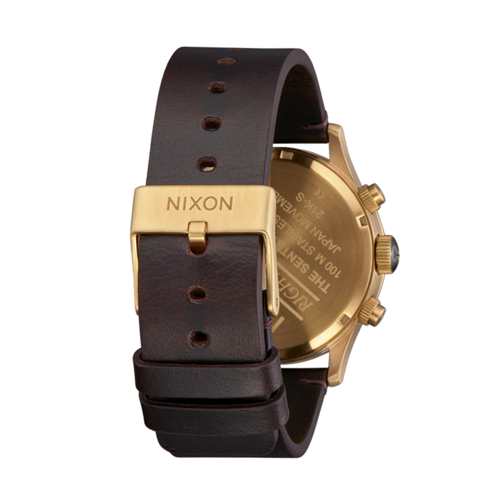 Reloj Sentry Chrono Leather Gold Indigo Brown