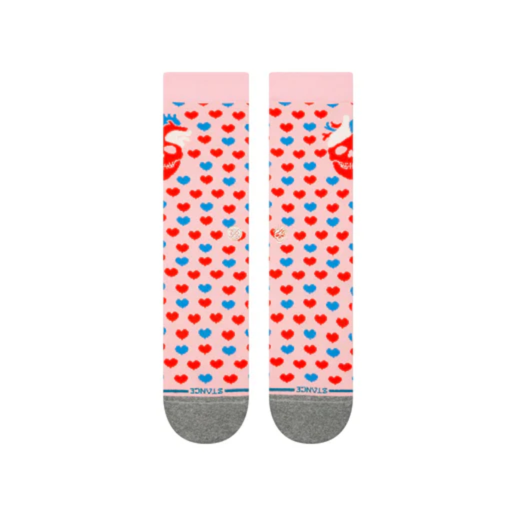 Stance Sock Hearted Crew Pink