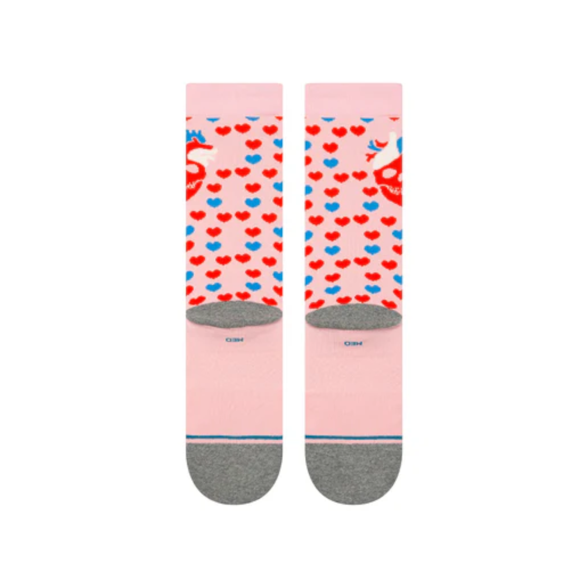 Stance Sock Hearted Crew Pink