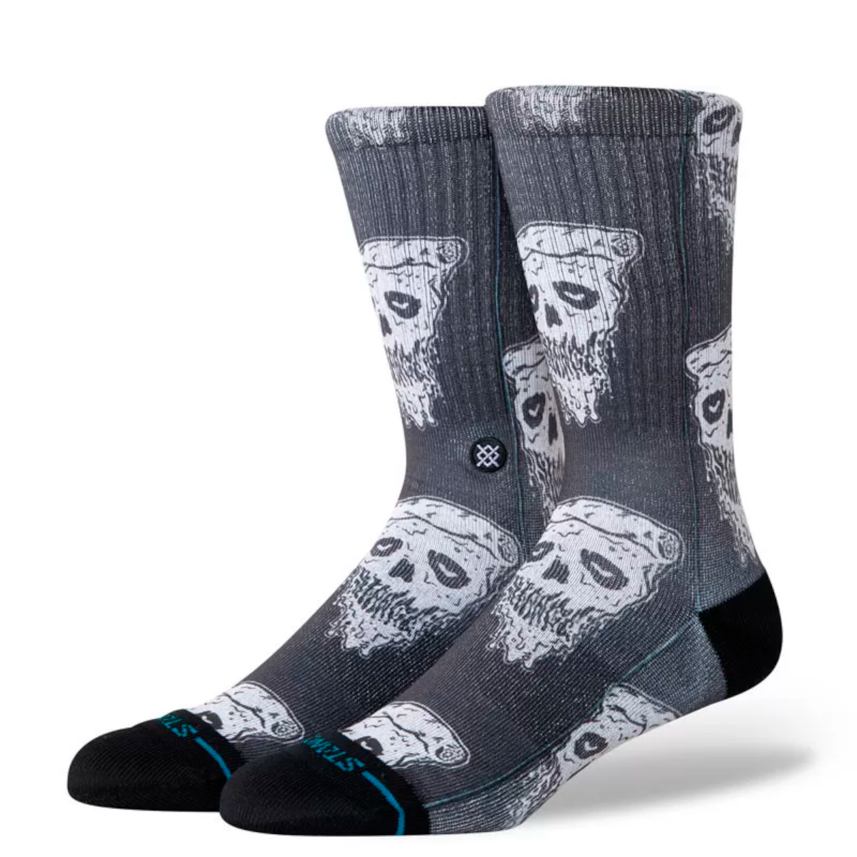Stance Sock Pizza Face White Black