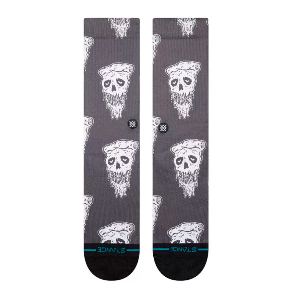 Stance Sock Pizza Face White Black