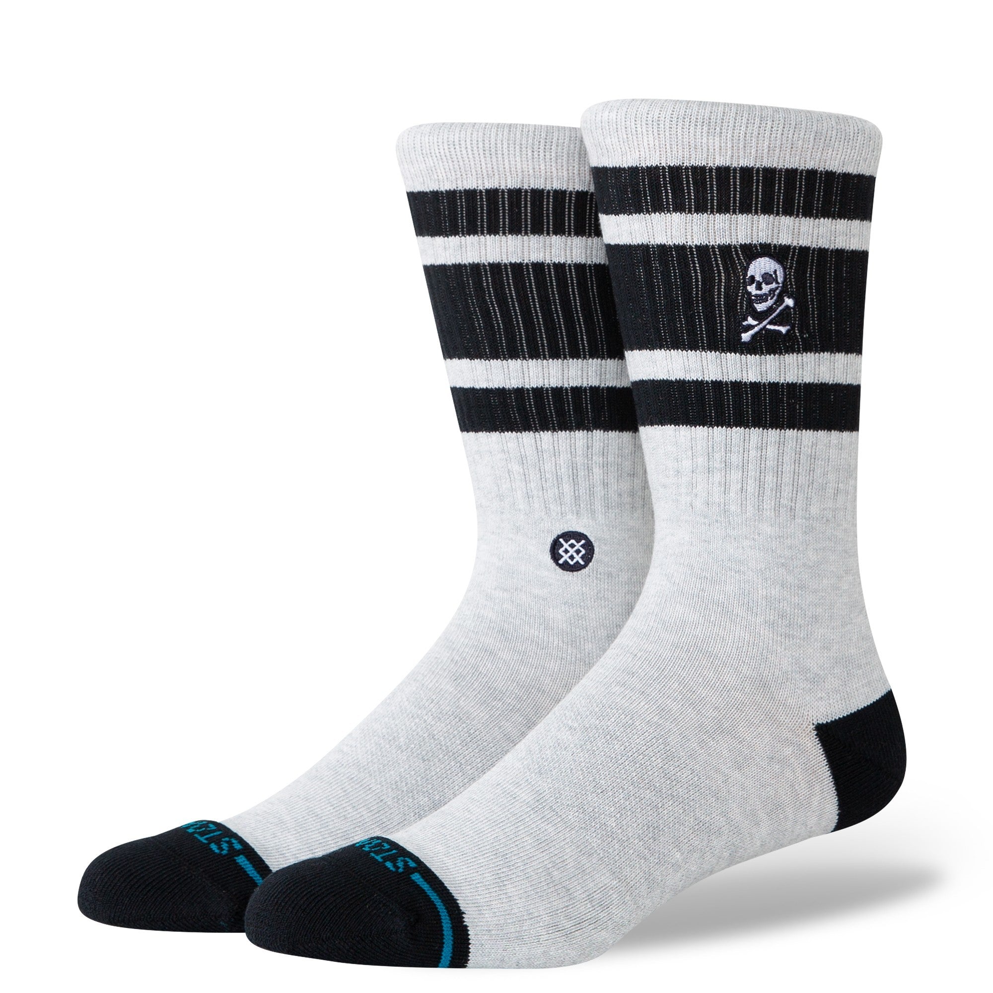 Stance Socks Boyd Skull Crew Heather Grey