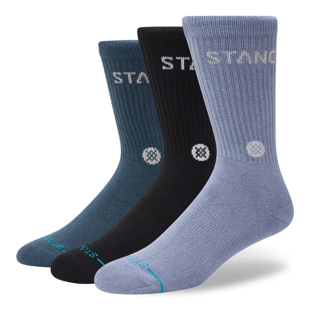 Stance Socks Origin 3 Pack Crew Indigo