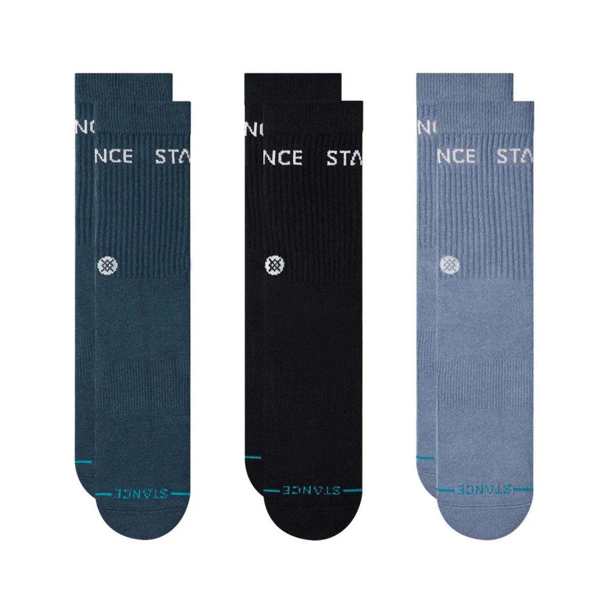 Stance Socks Origin 3 Pack Crew Indigo