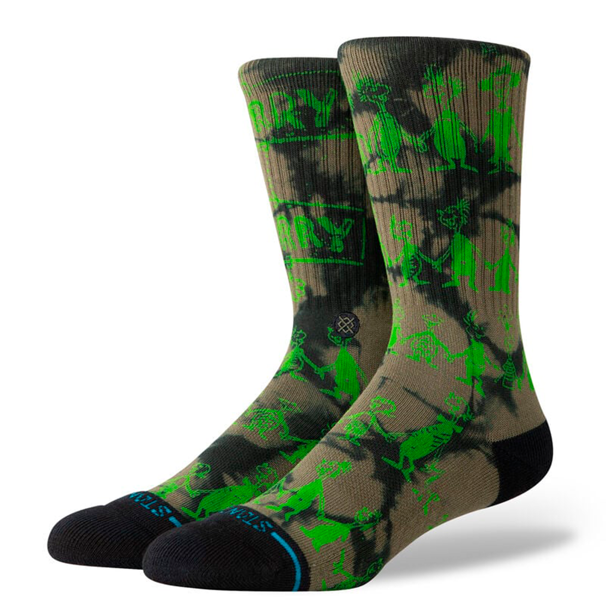 Stance Sock Grinch Down in Whoville Crew Black