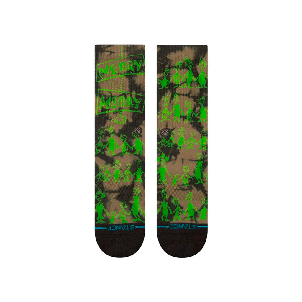 Stance Sock Grinch Down in Whoville Crew Black