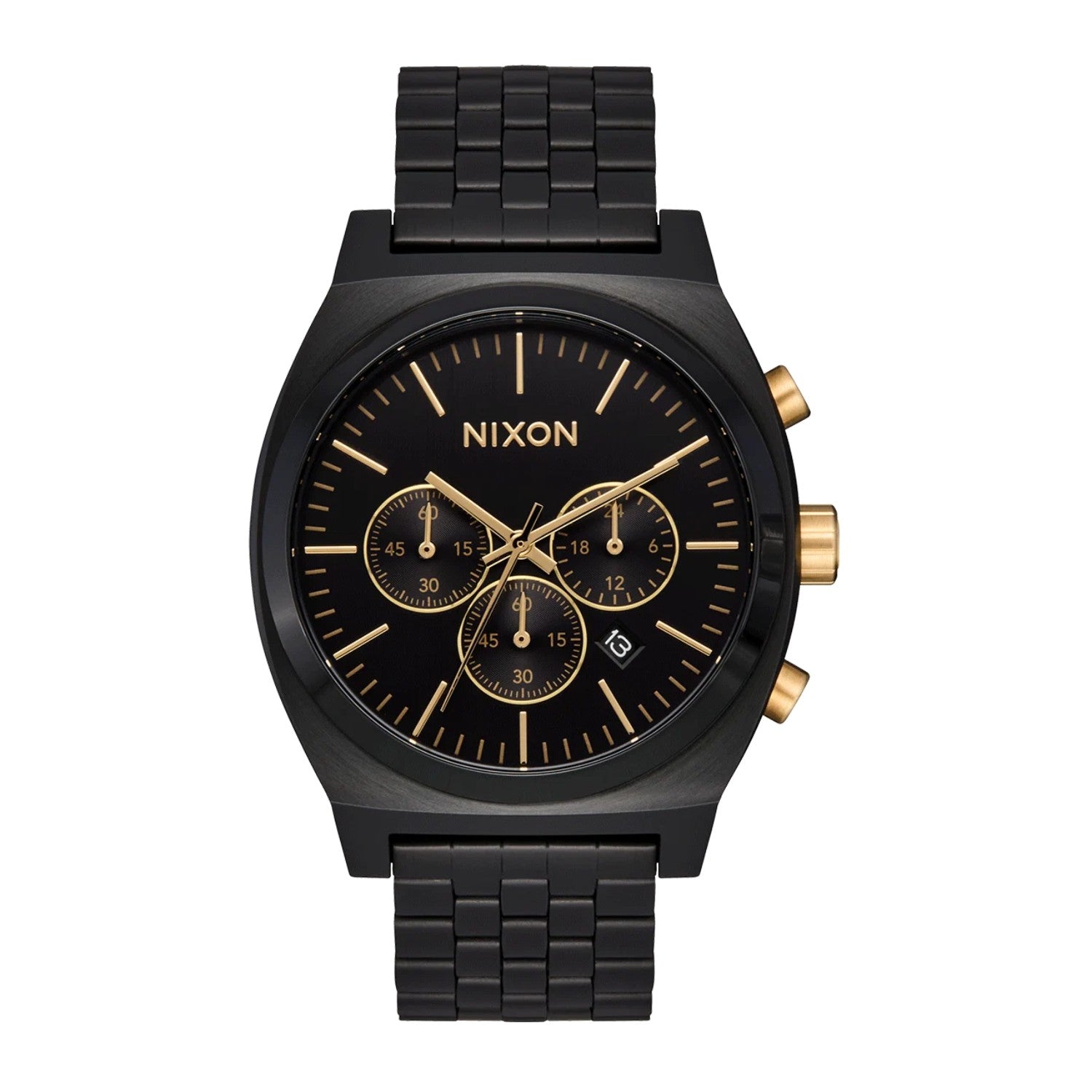Reloj Nixon Time Teller Chrono Black Black Gold