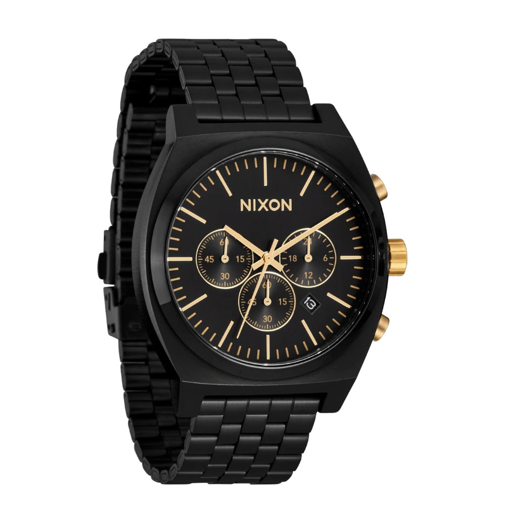 Reloj Nixon Time Teller Chrono Black Black Gold