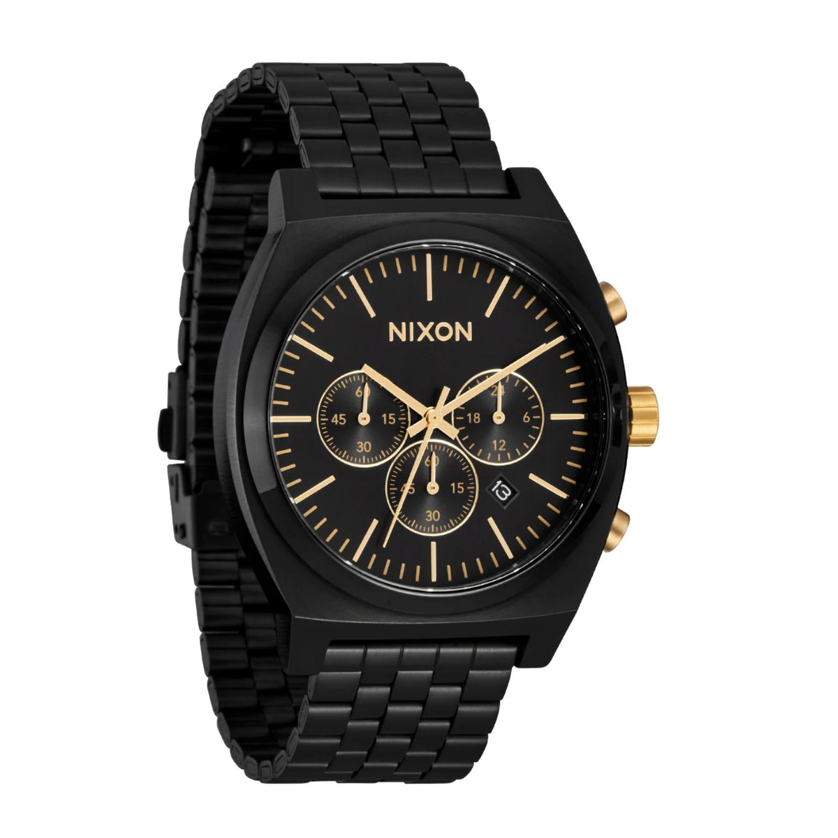 Reloj Nixon Time Teller Chrono Black Black Gold
