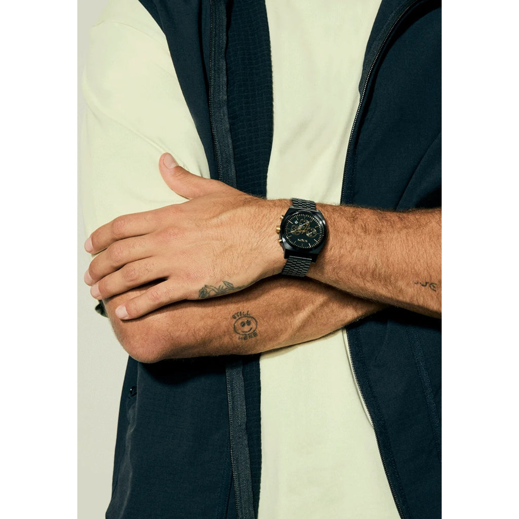 Reloj Nixon Time Teller Chrono Black Black Gold