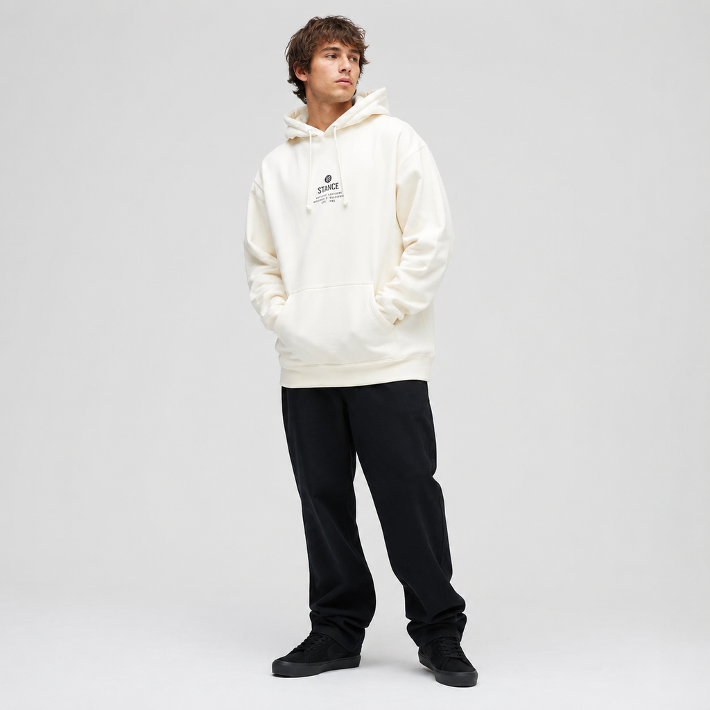 Polerón Stance Established Hoodie Bone