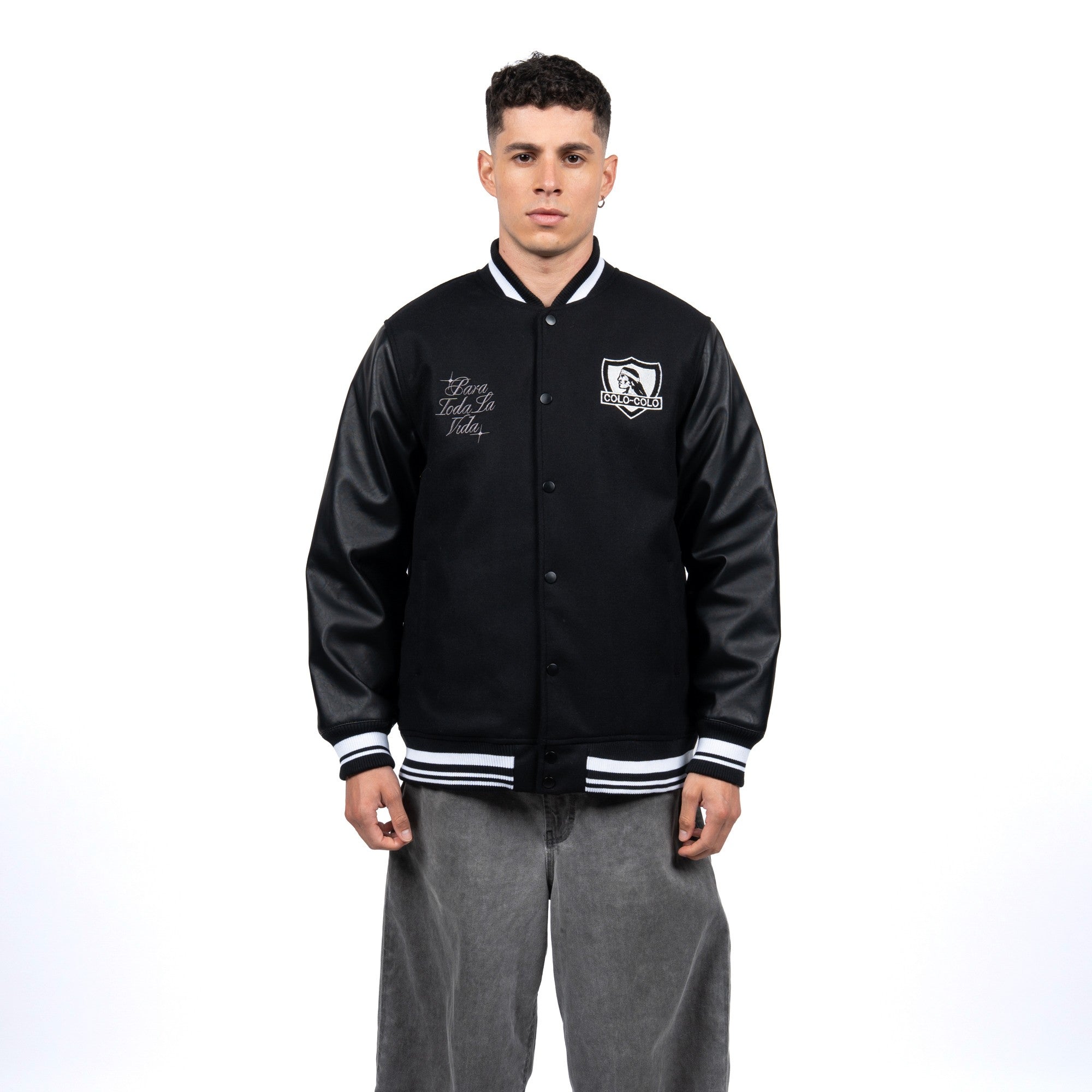 Chaqueta Colo-Colo Urbano Varsity Full Black