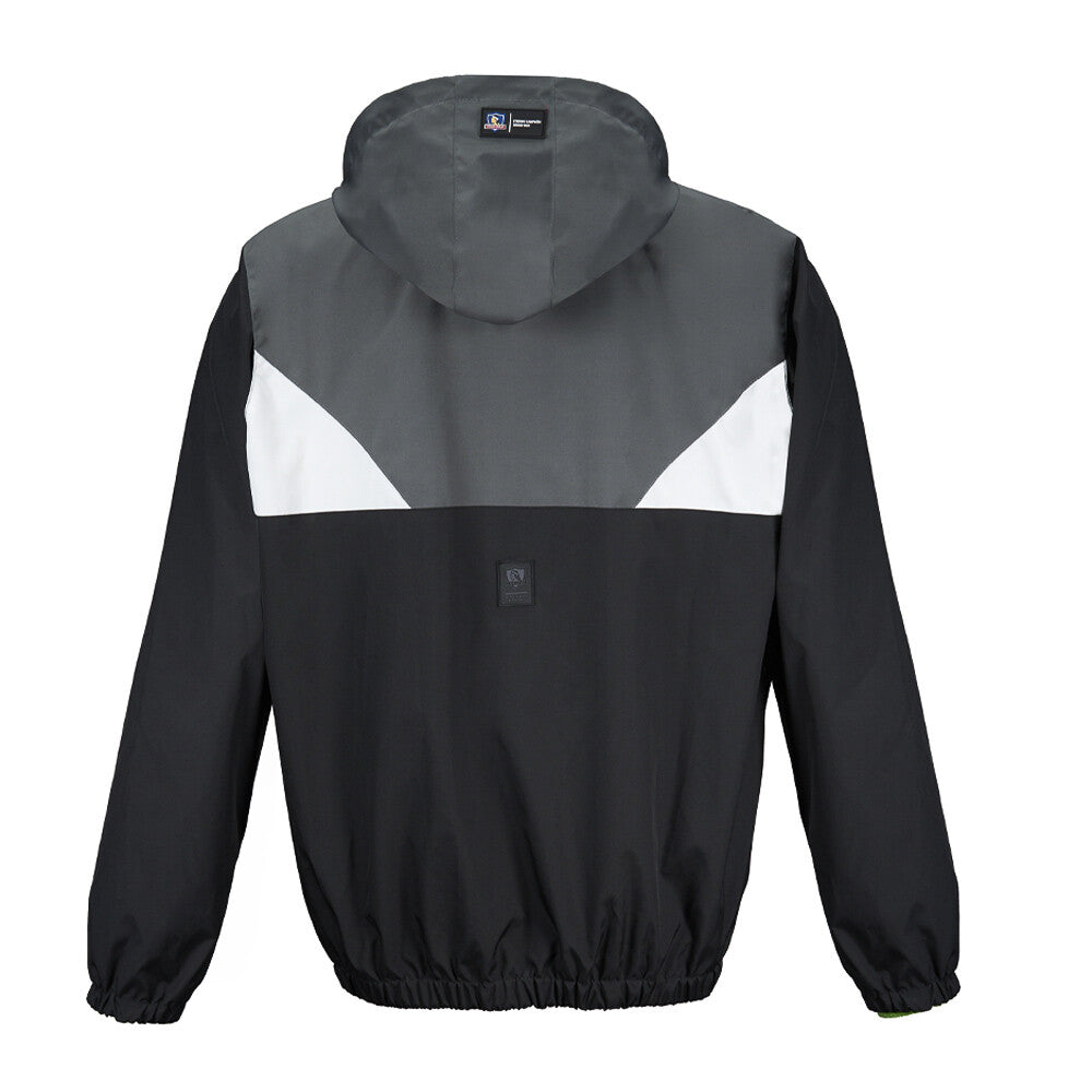 Cortaviento Colo Colo Urbano tri Color Negro Blanco Gris