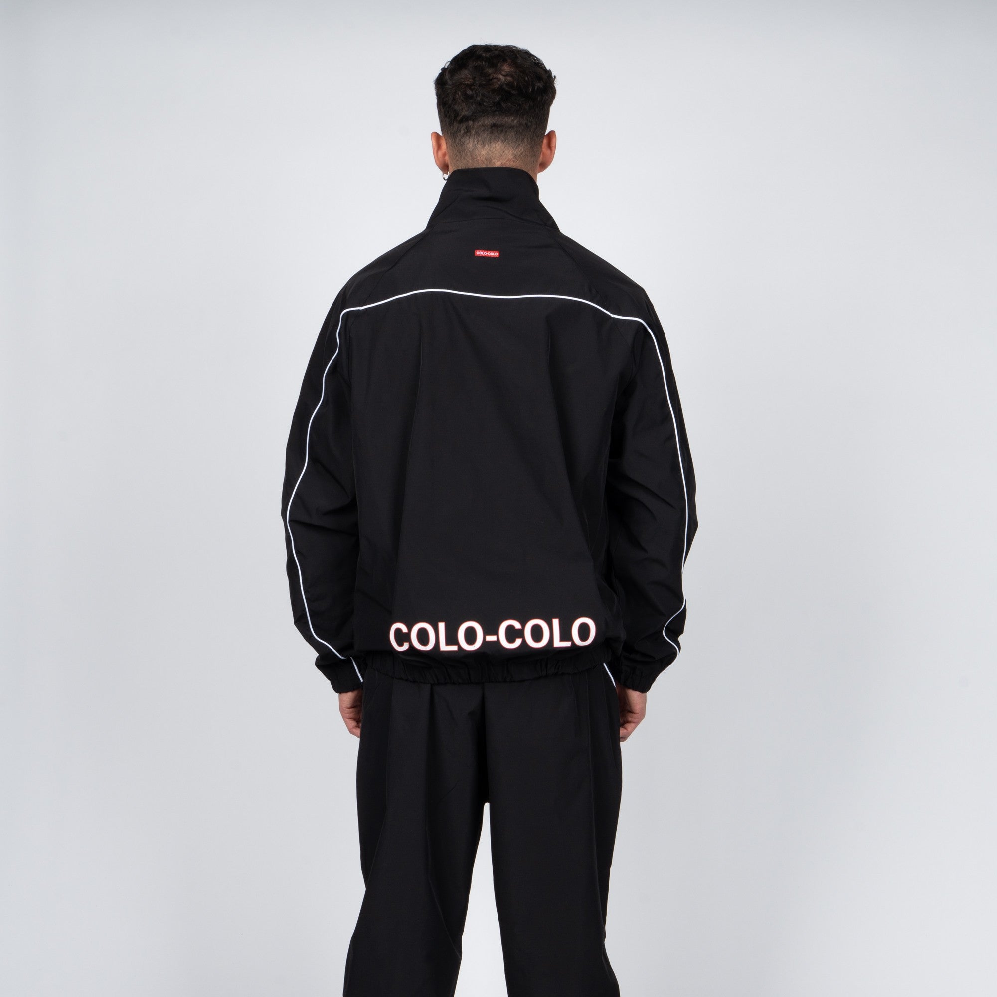 Cortaviento Colo-Colo Urbano Negro y Blanco i26