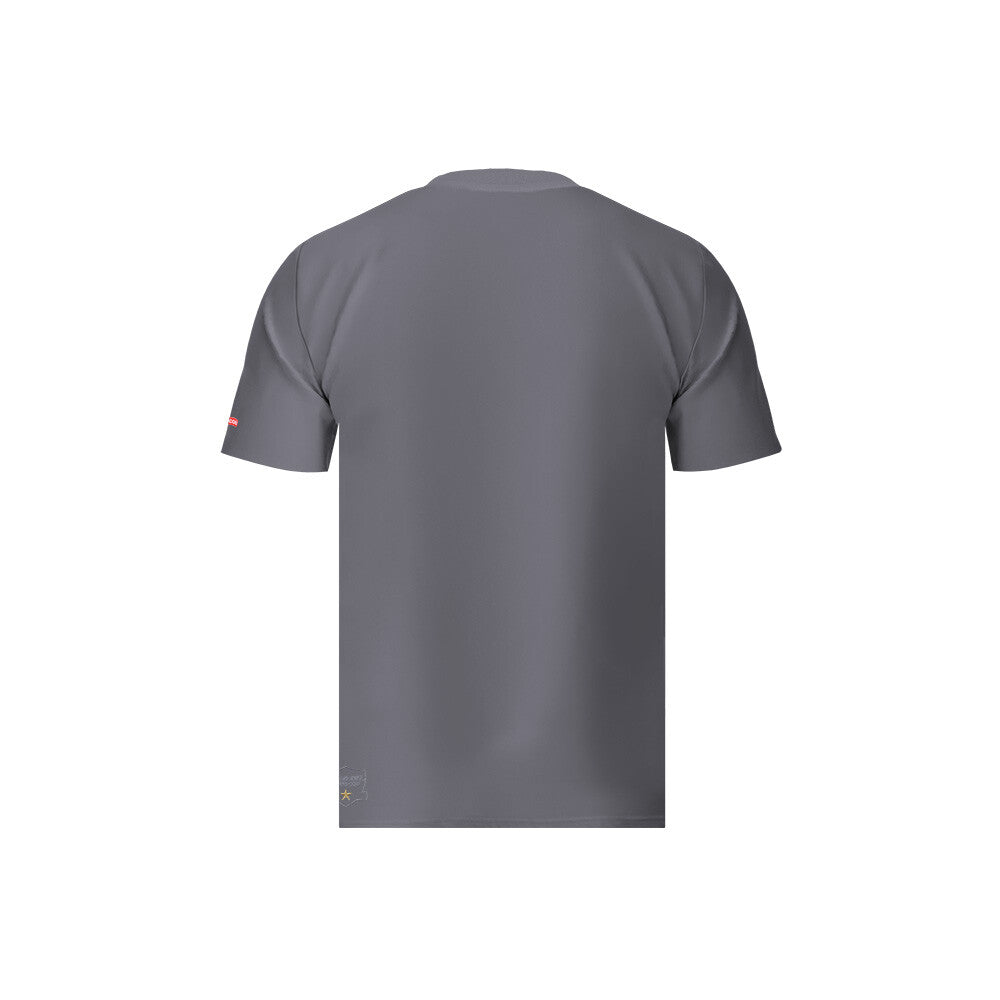 Polera Colo Colo Urbano Hombre Gris Escudo Negro