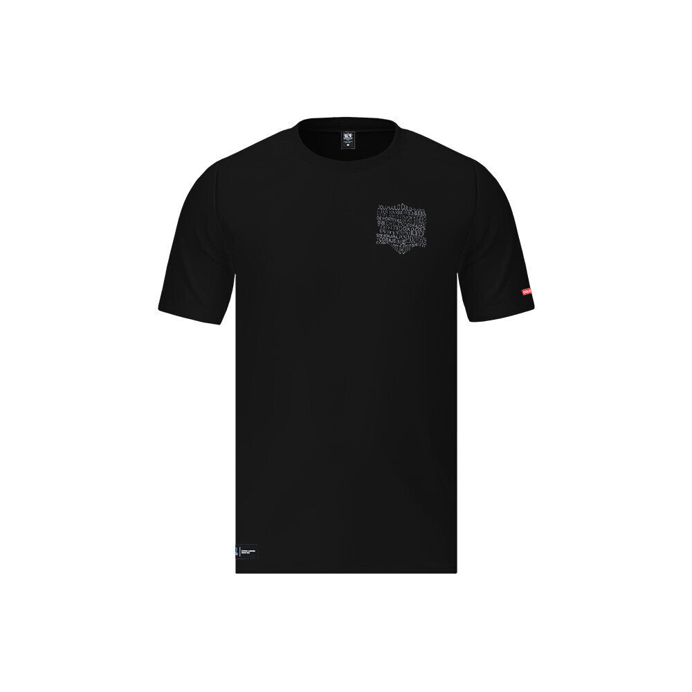 Polera Colo Colo Urbano Hombre Negro Himno Escudo Gris