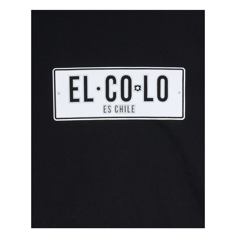 Polera Colo Colo Urbano Hombre Negro Patente