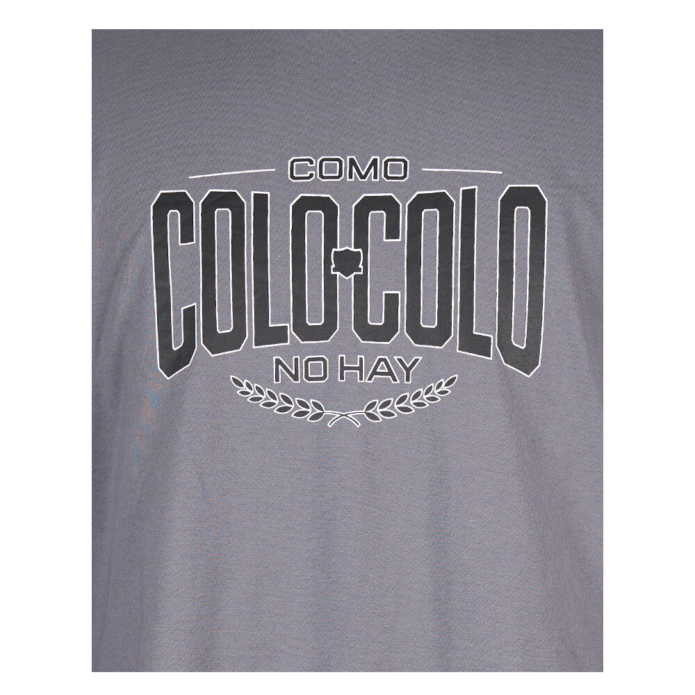 Polera Colo Colo Urbano Hombre Gris Estampado Negro