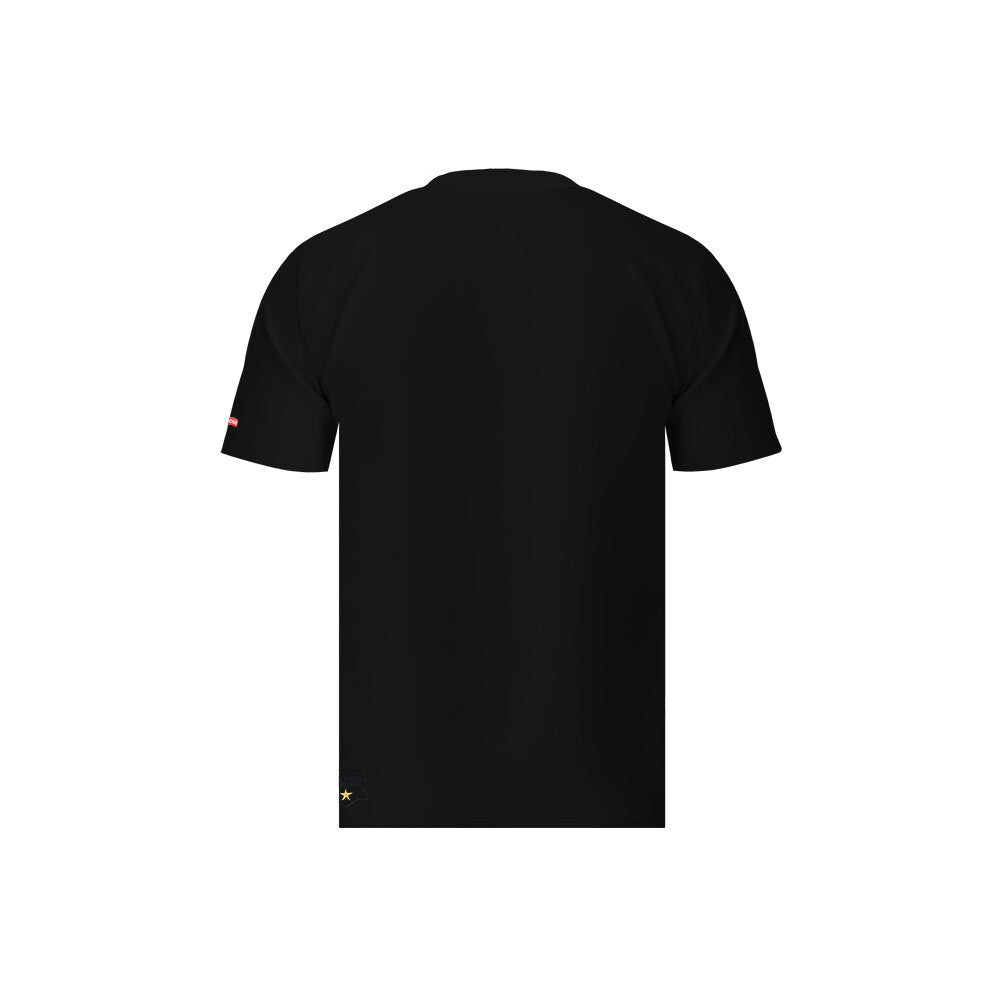 Polera Colo Colo Urbano Hombre Negro Escudo Gris Franjas