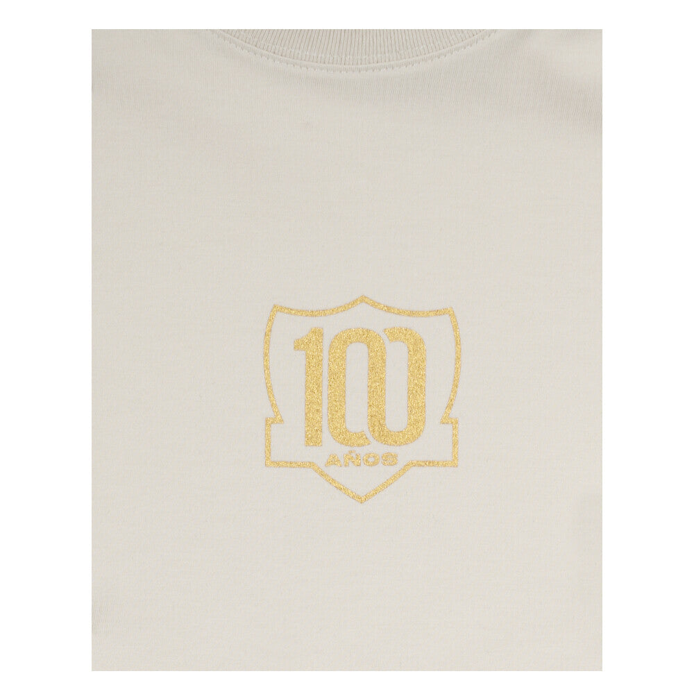 Polera Colo Colo Urbano Centenario Hombre Beige 100 años