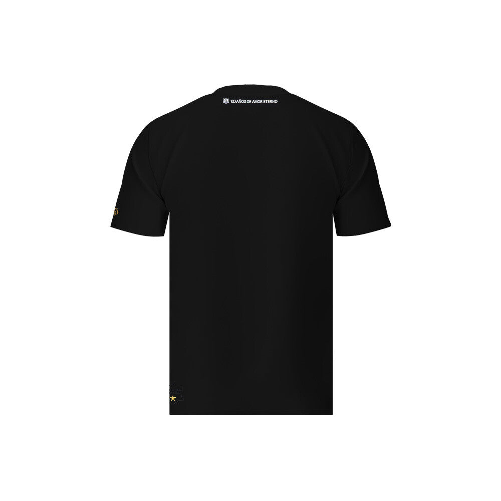 Polera Colo Colo Urbano Centenario Hombre Negro Lema