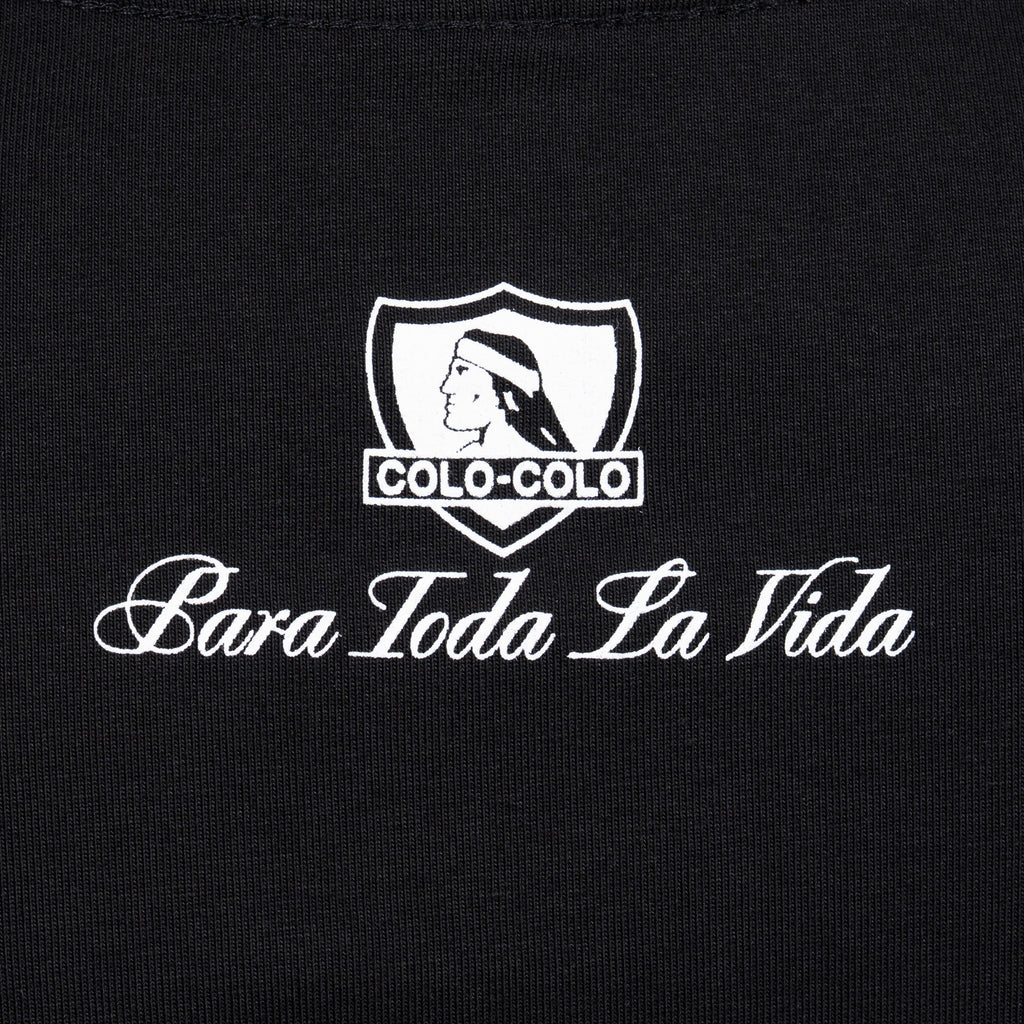 Polera Colo-Colo Urbano Negro Escudo Blanco