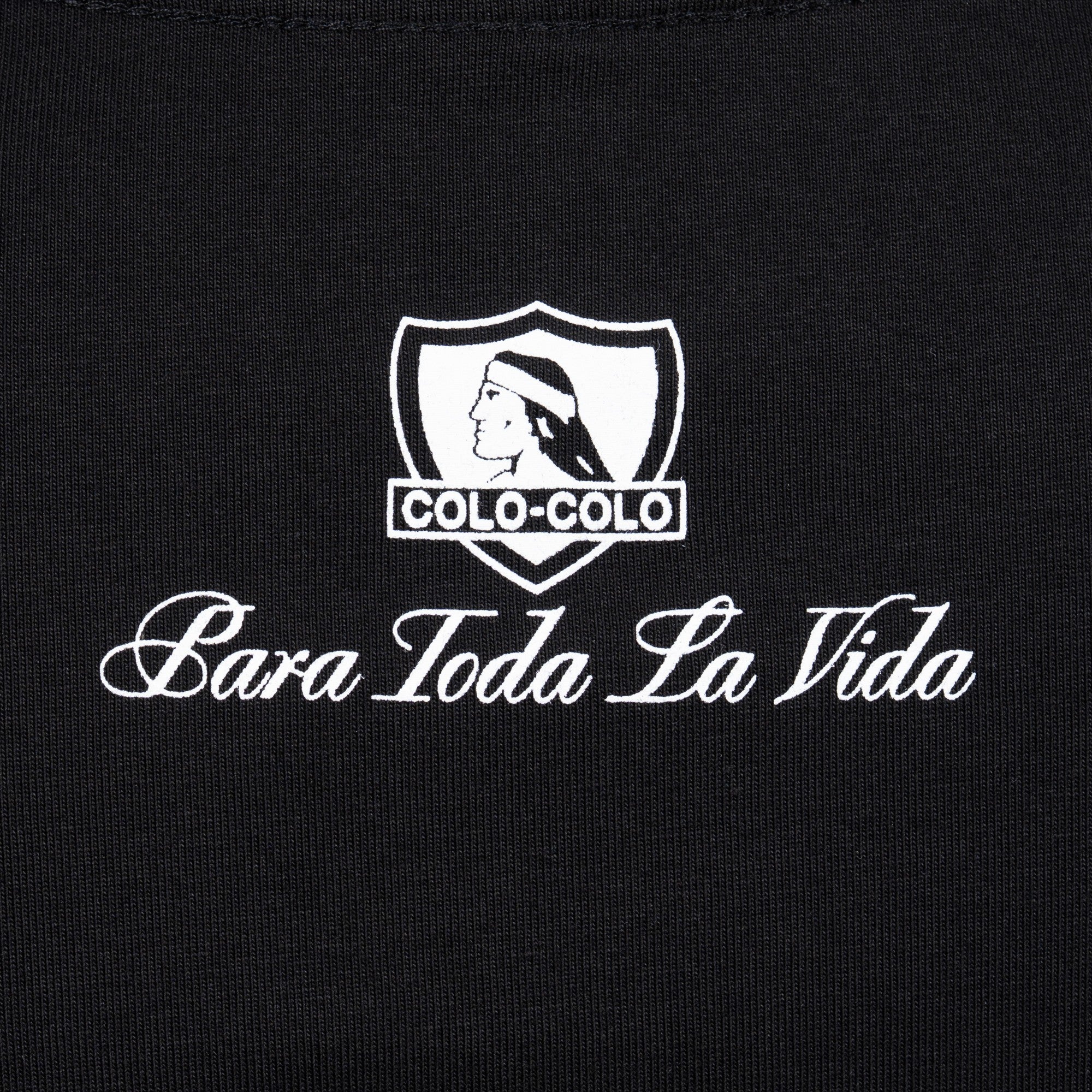 Polera Colo-Colo Urbano Negro Escudo Blanco
