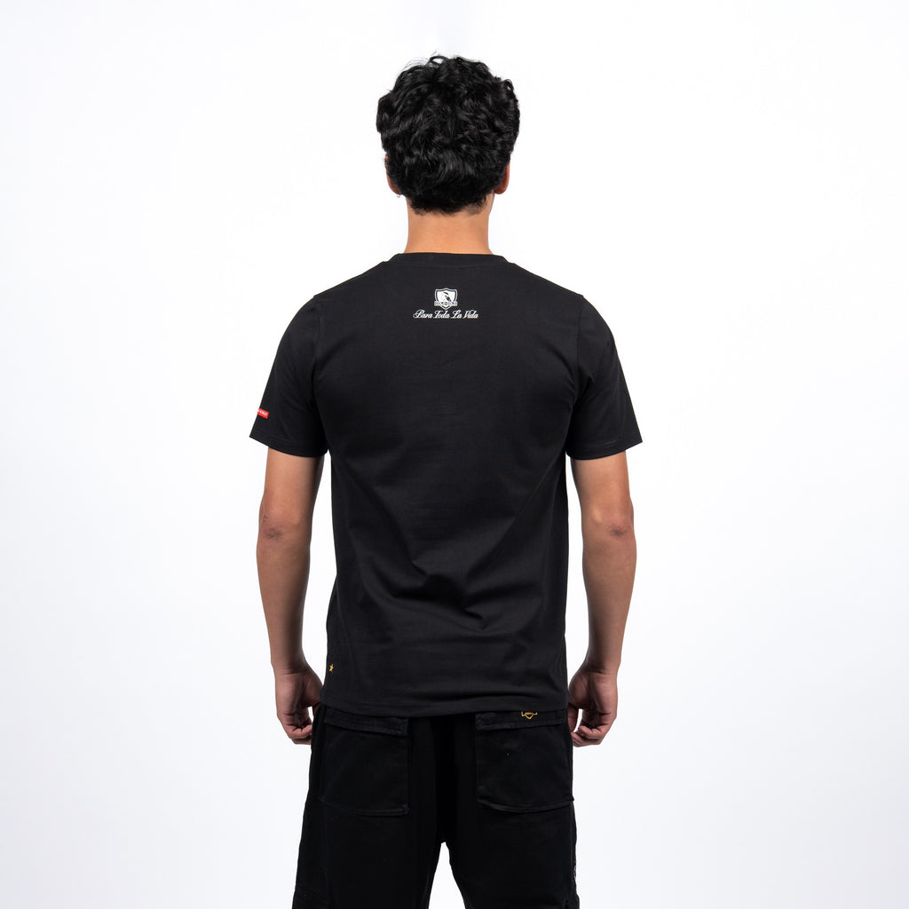 Polera Colo-Colo Urbano "De Atrás Pica el Indio" Negro