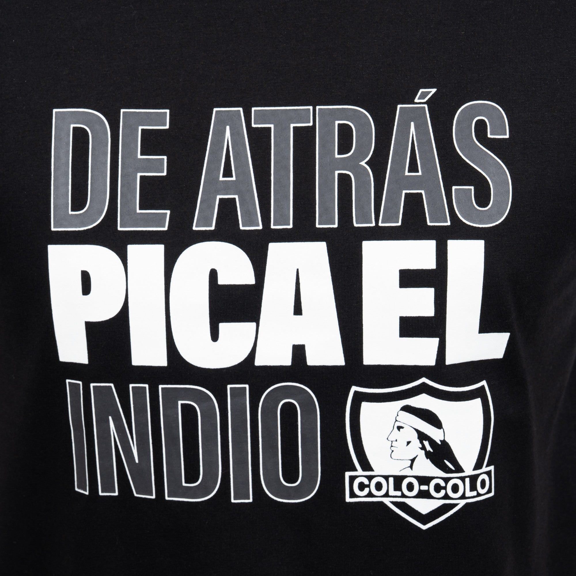 Polera Colo-Colo Urbano "De Atrás Pica el Indio" Negro