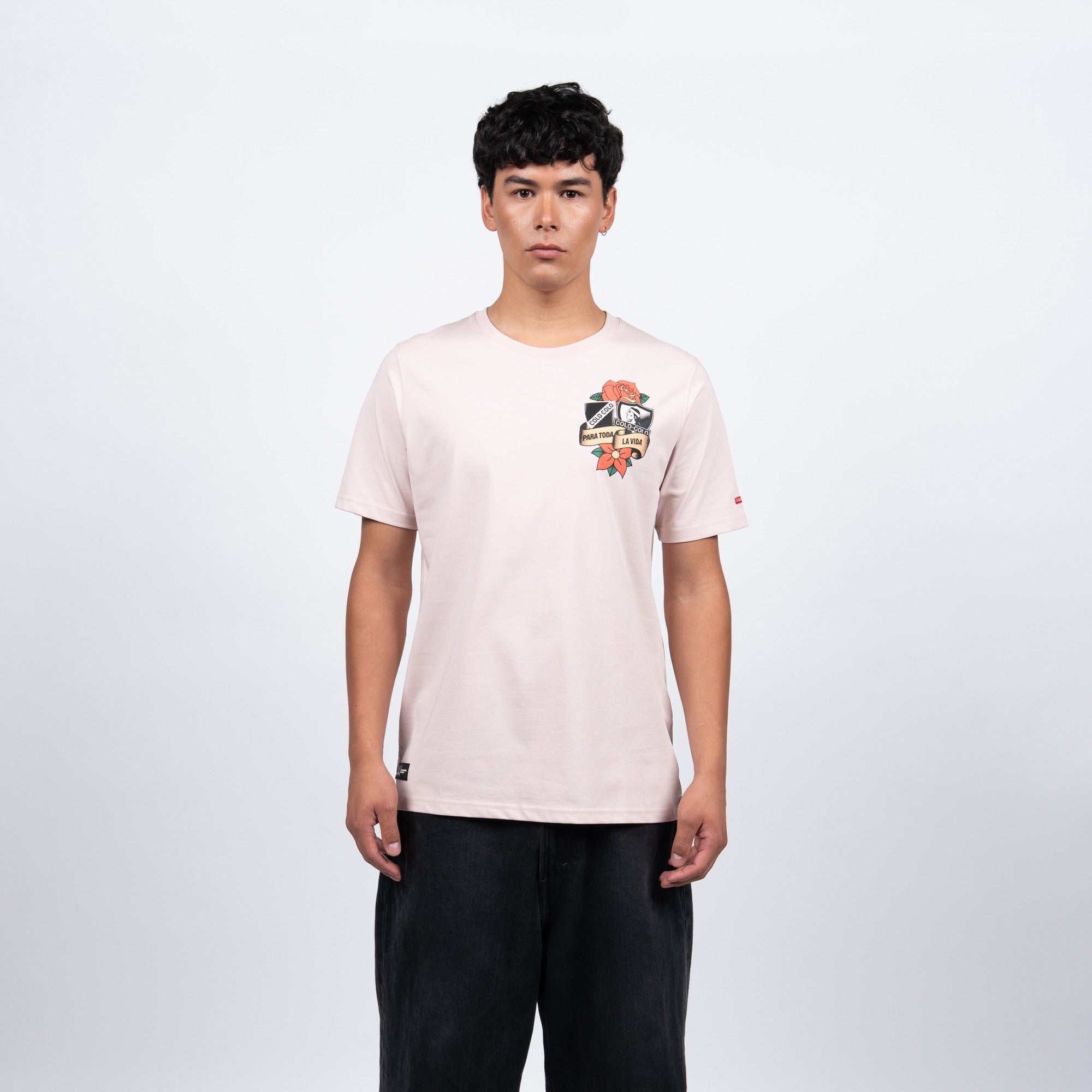 Polera Colo-Colo Urbano "Para Toda la Vida" Rosado