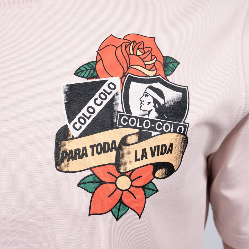 Polera Colo-Colo Urbano "Para Toda la Vida" Rosado
