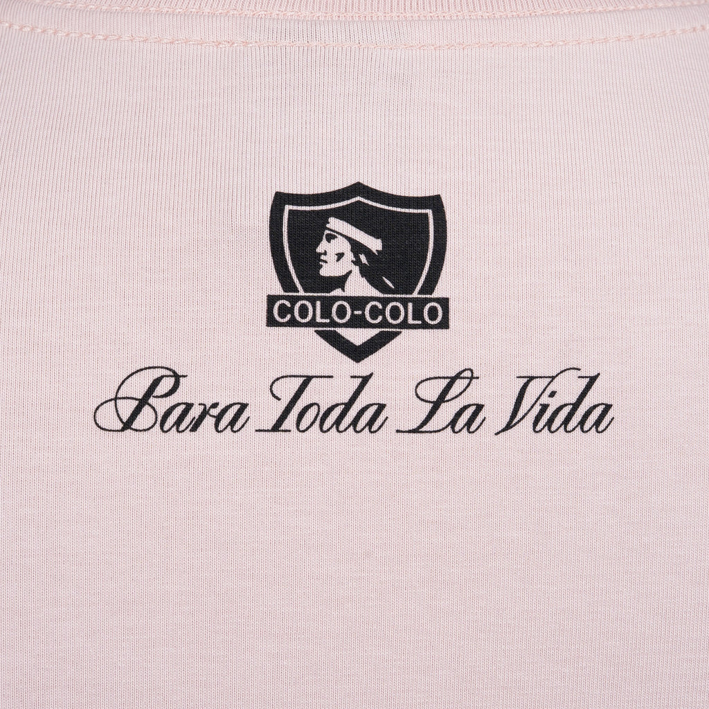 Polera Colo-Colo Urbano "Para Toda la Vida" Rosado