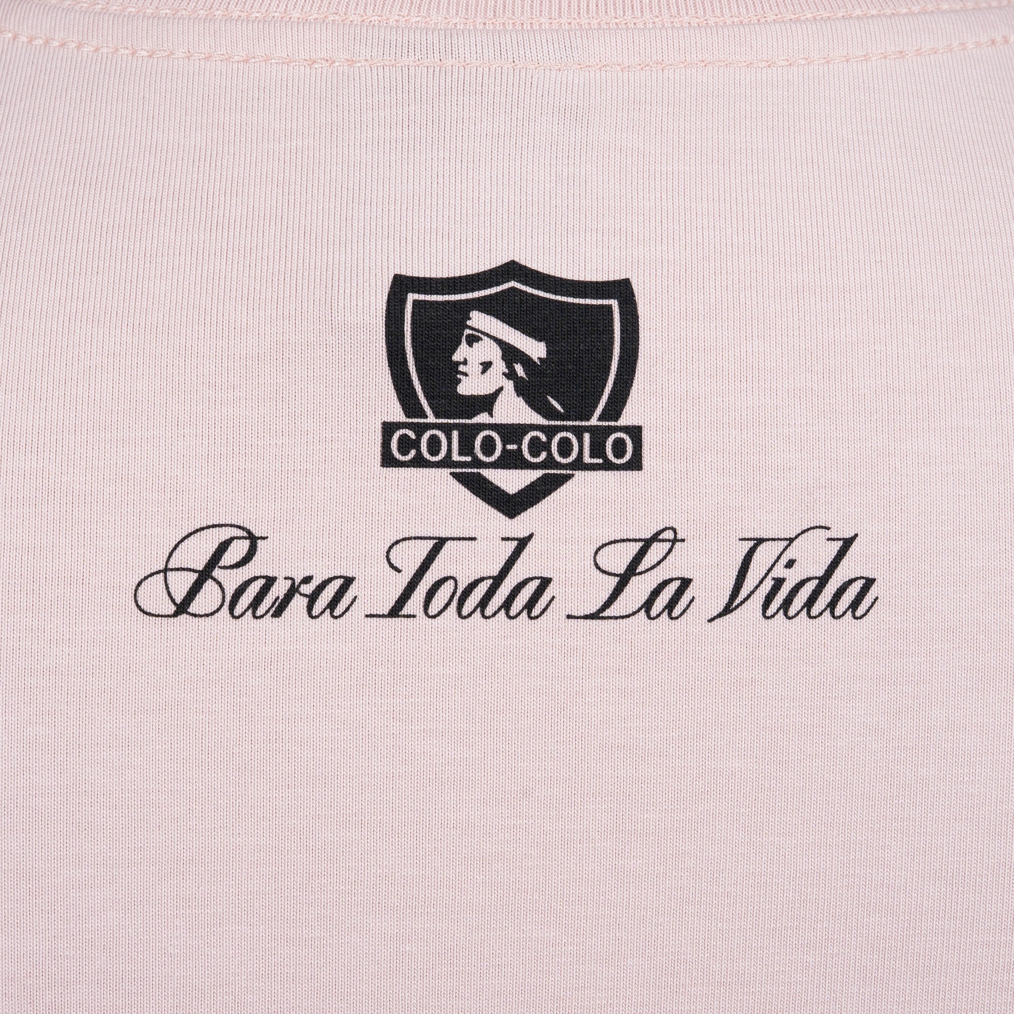 Polera Colo-Colo Urbano "Para Toda la Vida" Rosado