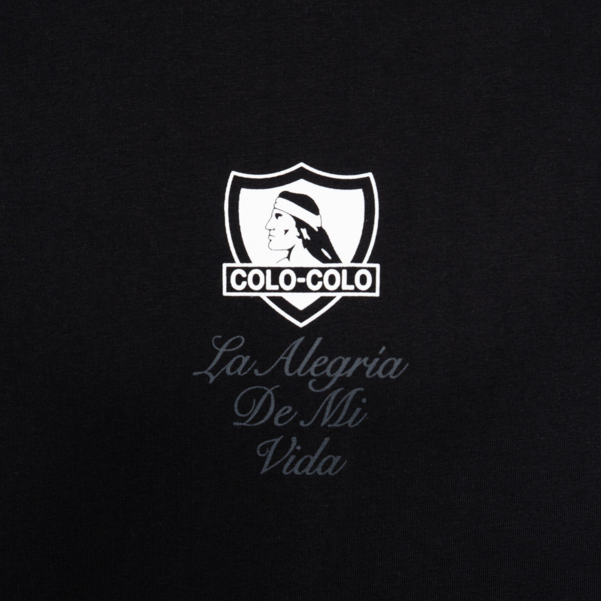 Polera Colo-Colo Urbano "La Alegría de mi Vida" Negro