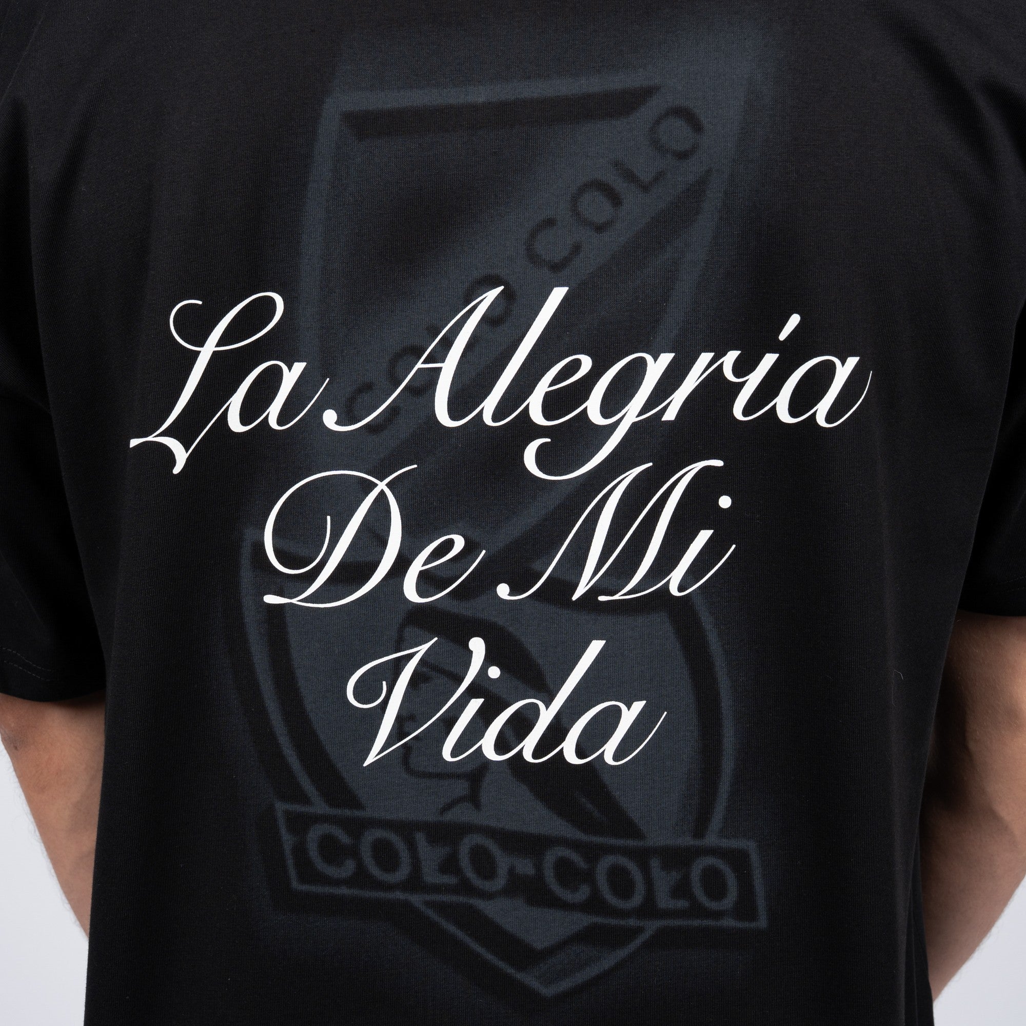 Polera Colo-Colo Urbano "La Alegría de mi Vida" Negro