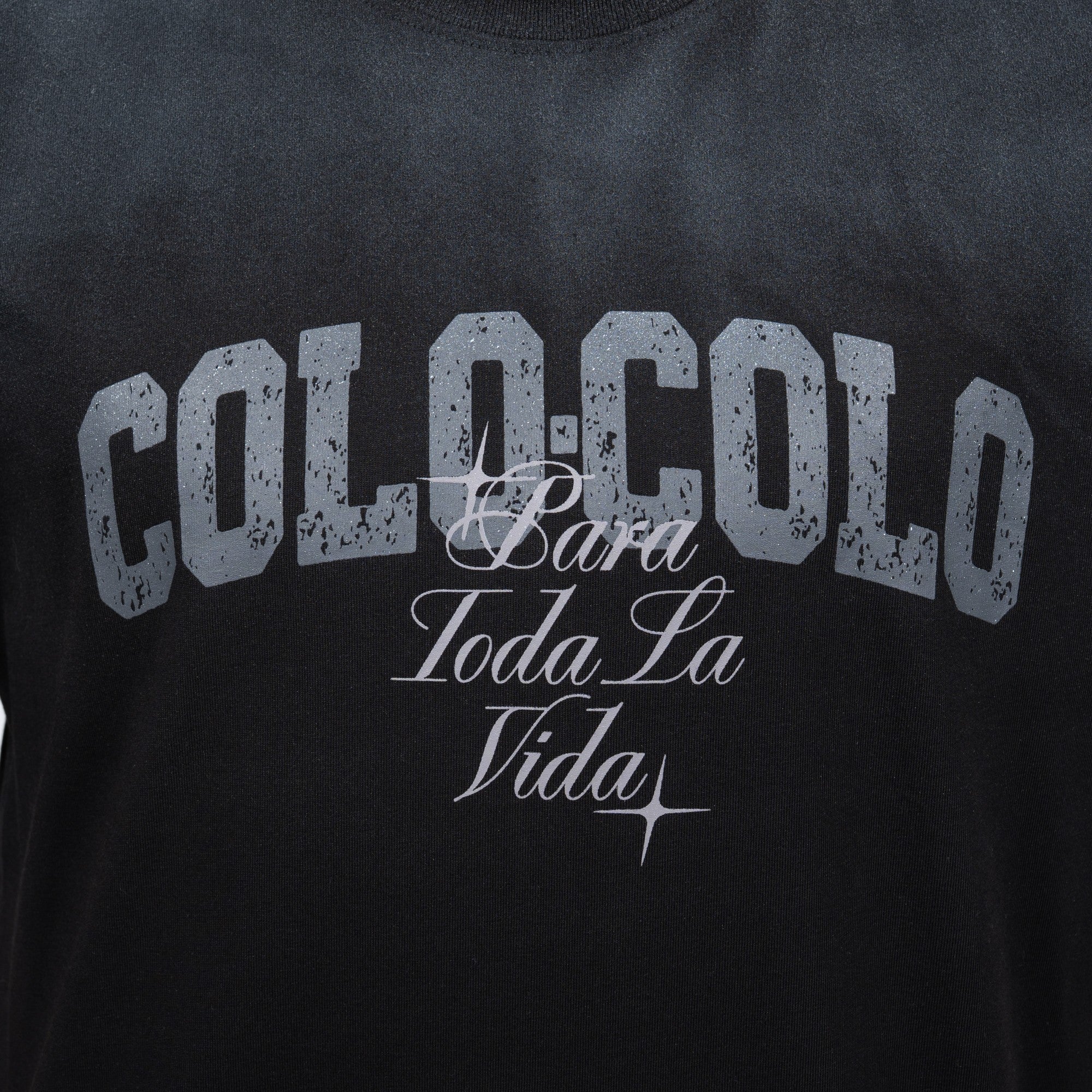 Polera Colo-Colo Urbano "Para Toda la Vida" Negro