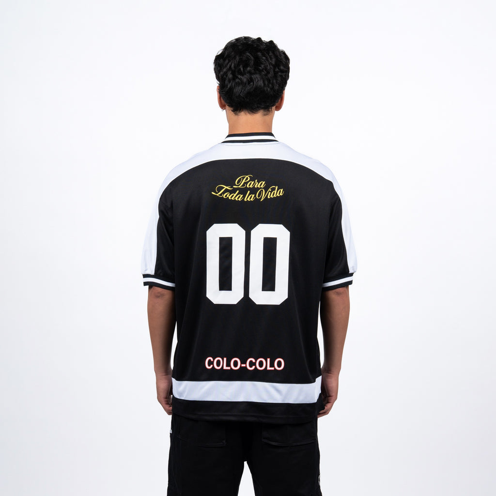 Polera Colo-Colo Urbano "Para Toda la Vida" Negro y Blanco