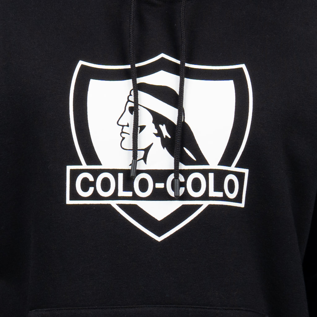 Polerón Colo-Colo Urbano Hoodie Escudo Negro