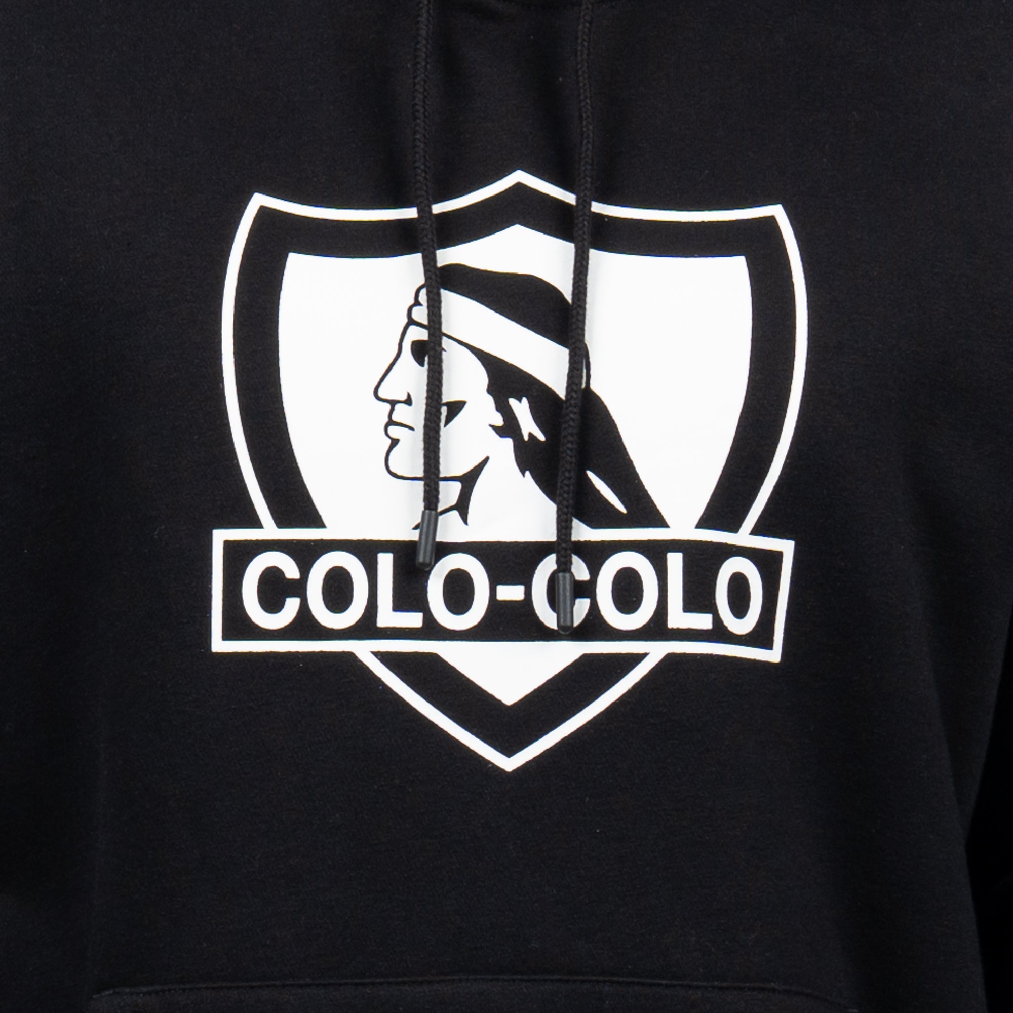 Polerón Colo-Colo Urbano Hoodie Escudo Negro