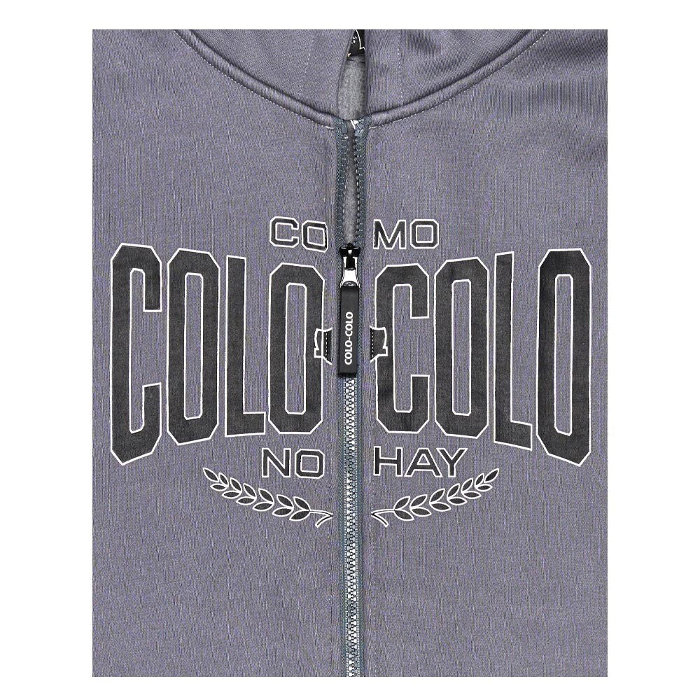Polerón Colo Colo Urbano Full Zipper Gris Negro