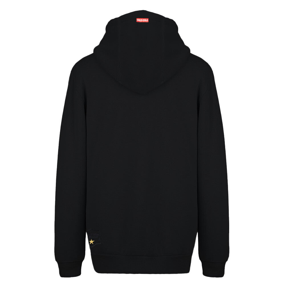 Polerón Colo Colo Urbano Hoodie Negro Rosas Amor Eterno