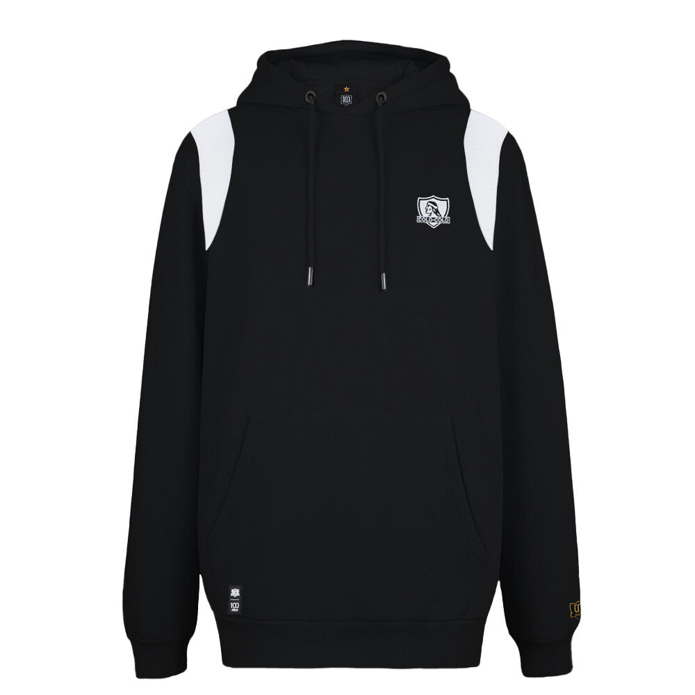 Polerón Colo Colo Urbano Full Zipper Block Color Negro Blanco