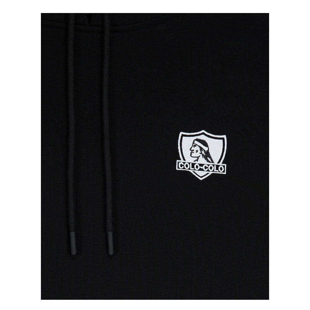 Polerón Colo Colo Urbano Full Zipper Block Color Negro Blanco