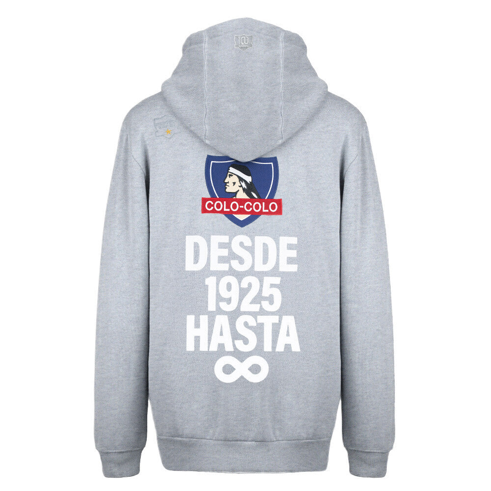 Polerón Colo Colo Urbano Hoodie Gris desde 1925