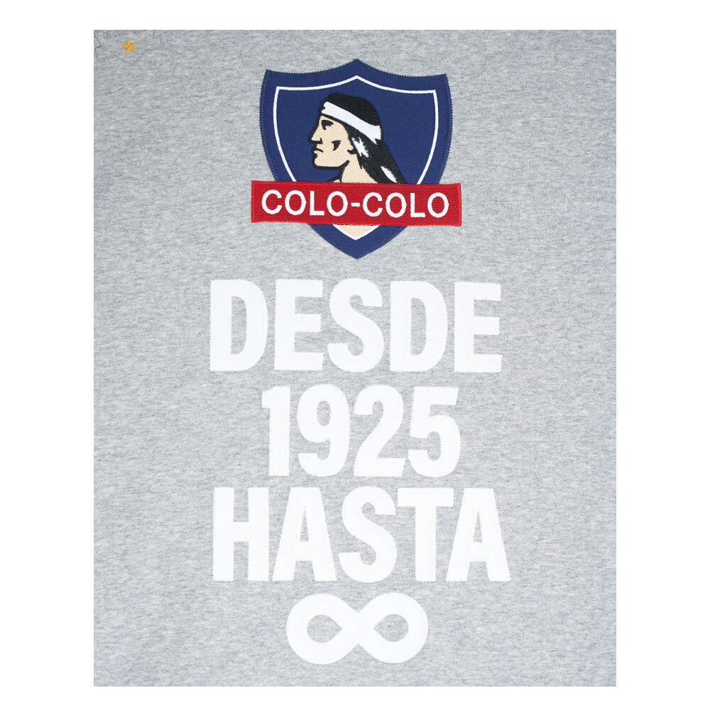 Polerón Colo Colo Urbano Hoodie Gris desde 1925