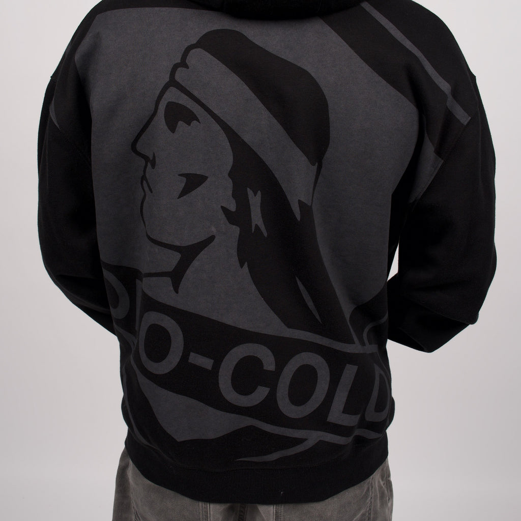 Polerón Colo-Colo Urbano Full Zipper Negro Logo Grande